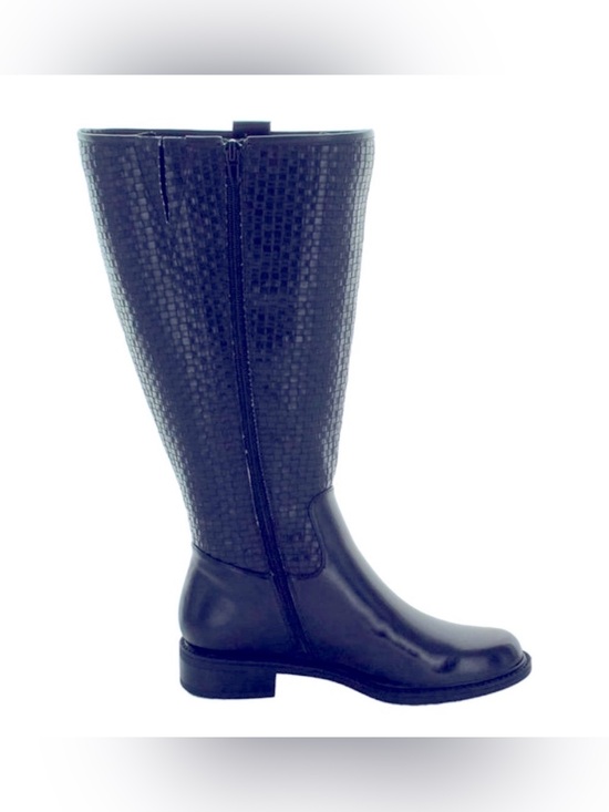 David Tate Shoes - NIB [David Tate] Quest Woven Round Toe Knee-High Black Boots Womens Size 6.0